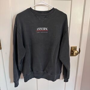Anine Bing Small Logo Washed Sweatshirt- L
